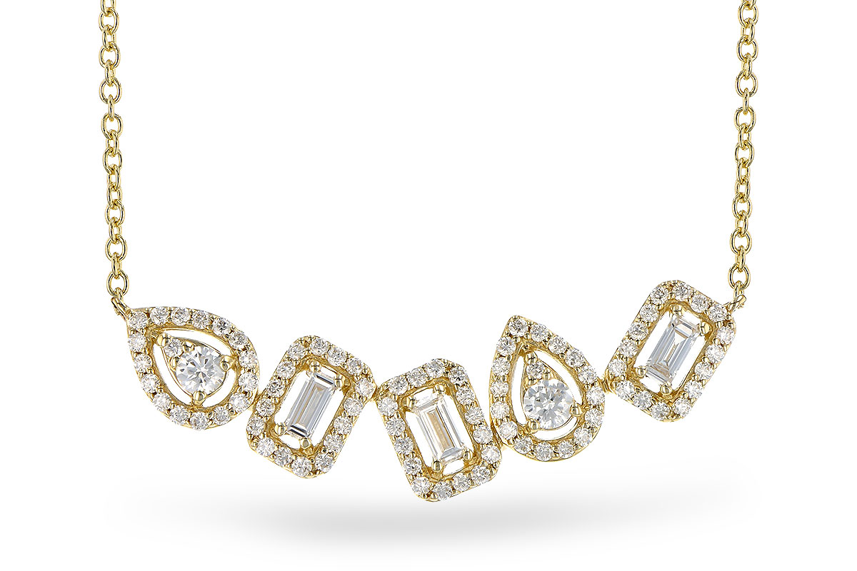 G309-12749: NECK .15 TW BAGUETTES .55 TW (18 INCHES)