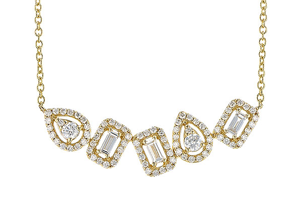 G309-12749: NECK .15 TW BAGUETTES .55 TW (18 INCHES)