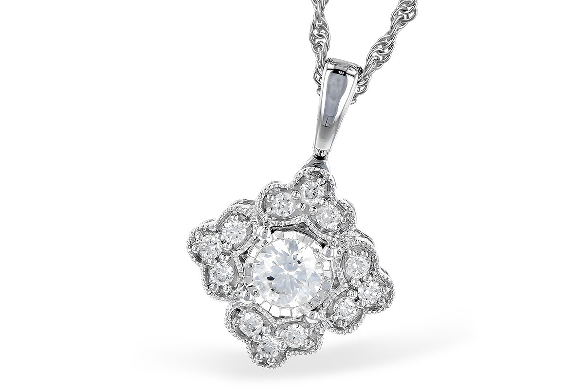 G309-12794: NECKLACE .15 BR .25 TW