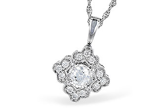 G309-12794: NECKLACE .15 BR .25 TW