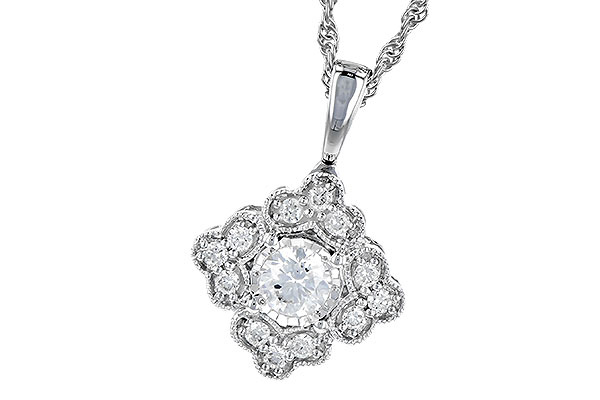 G309-12794: NECKLACE .15 BR .25 TW