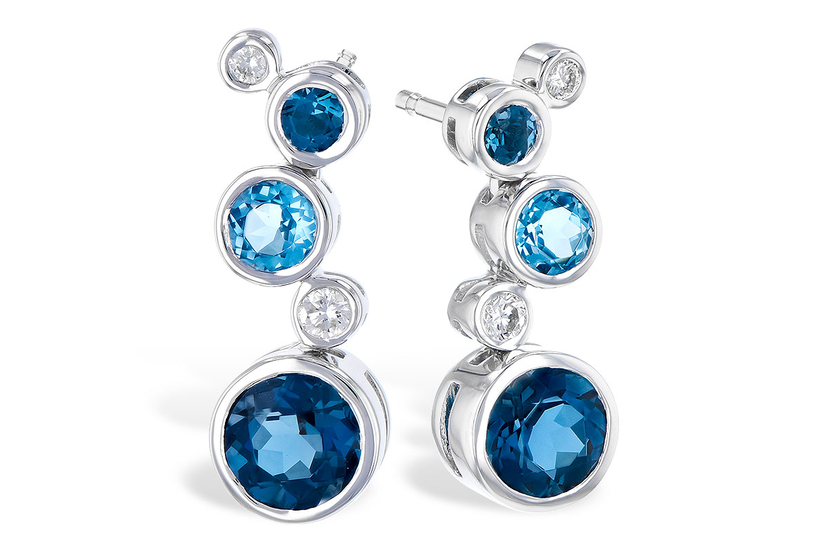 G309-15531: EARR 2.27 BLUE TOPAZ 2.40 TGW