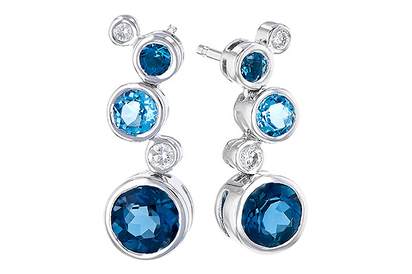 G309-15531: EARR 2.27 BLUE TOPAZ 2.40 TGW