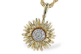 G310-03685: C310-02786 WITH YG PETALS / WG SETTING .10 TW