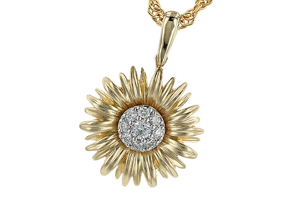 G310-03685: C310-02786 WITH YG PETALS / WG SETTING .10 TW