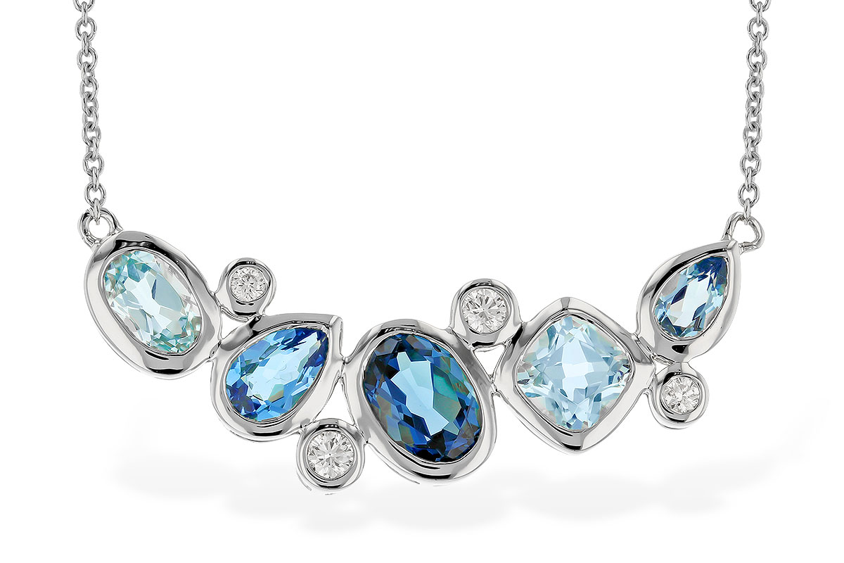 G310-05467: NECK 2.57 BLUE TOPAZ TW 2.72 TGW (18")