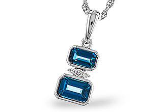 G310-92785: NECK .95 TW LONDON BLUE TOPAZ .98 TGW