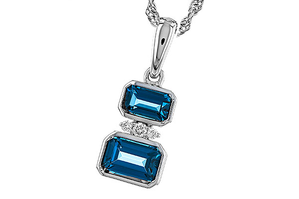 G310-92785: NECK .95 TW LONDON BLUE TOPAZ .98 TGW