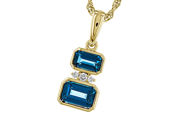 G310-92785: NECK .95 TW LONDON BLUE TOPAZ .98 TGW