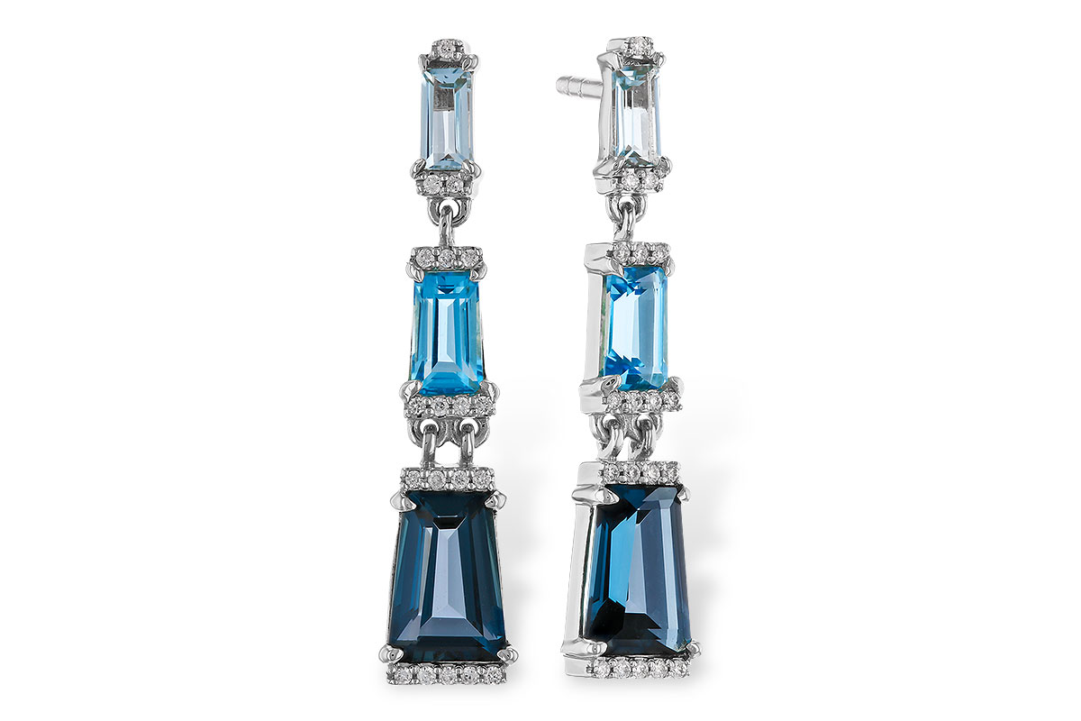 G310-94576: EARRINGS 2.55 BLUE TOPAZ 2.62 TGW