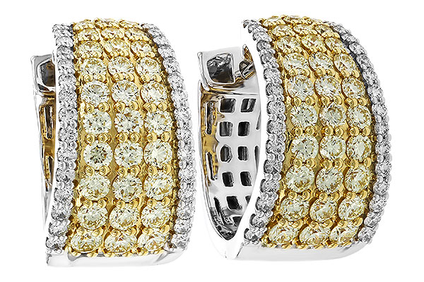 G310-95531: EARRINGS 1.52 YELLOW DIAS 1.96 TW