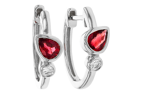 G310-95540: EARRINGS .48 RUBY .54 TGW