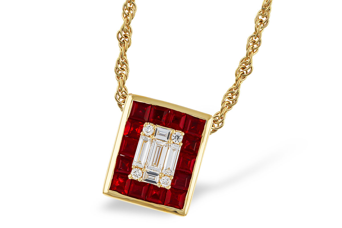 G310-98231: NECKLACE .82 RUBY TW 1.00 TGW