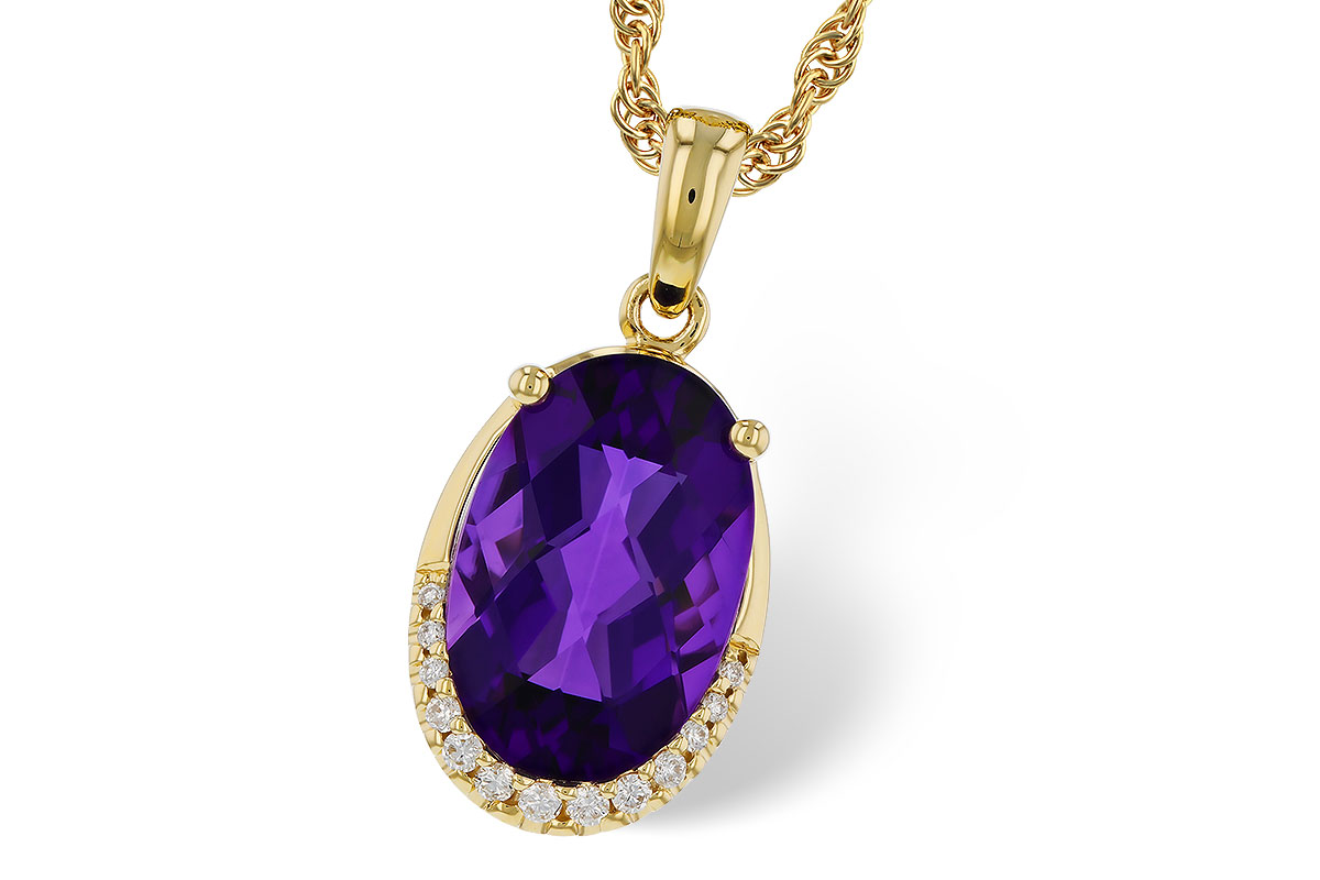 G310-99094: NECKLACE 2.70 AMETHYST 2.76 TGW (12x8MM OV)
