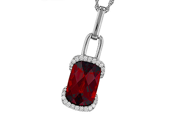 G311-81849: NECK 4.30 GARNET 4.45 TGW (12x8MM GAR)