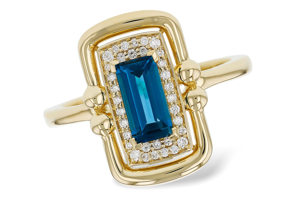 G311-81858: LDS RG .84 LONDON BLUE TOPAZ .96 TGW (8x4MM LBT)