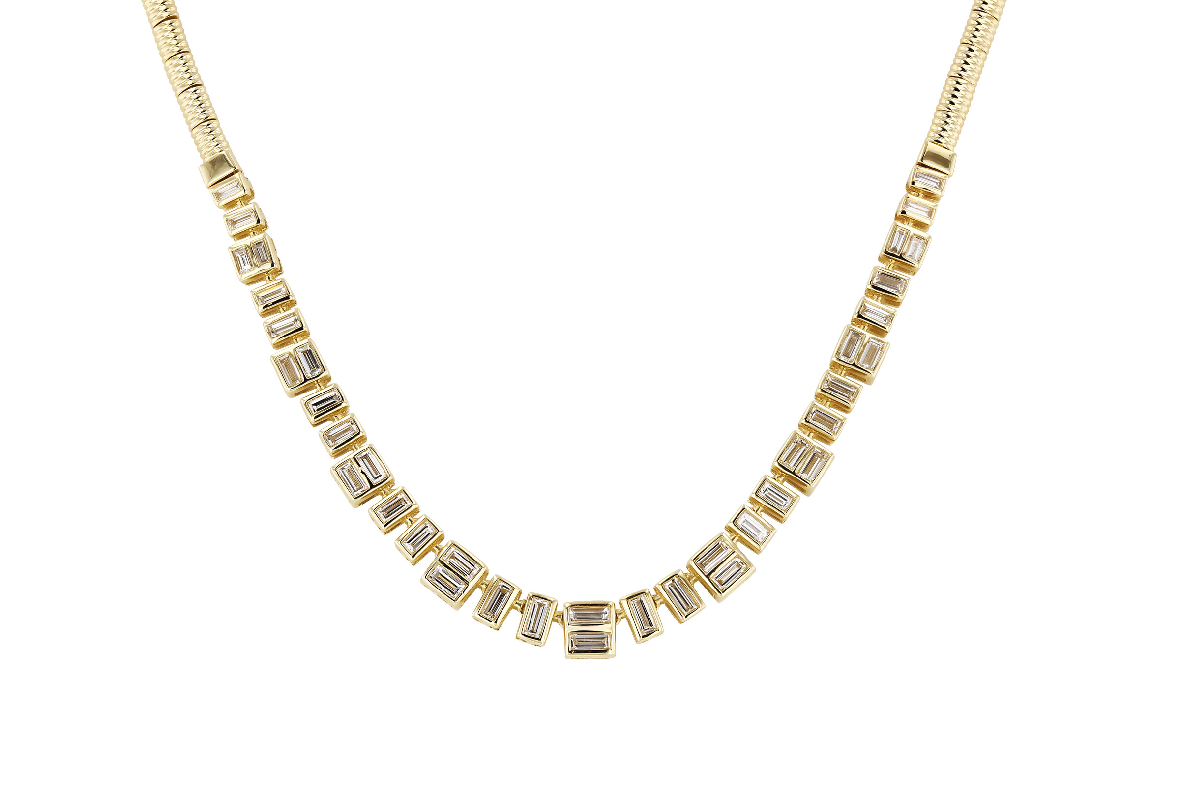 G311-83676: NECKLACE 1.80 TW BAGUETTES (17")
