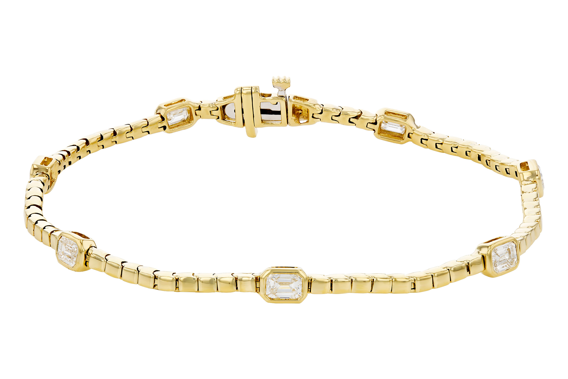 G311-83694: BRACELET 1.32 TW EMERALD CUT DIA (7")