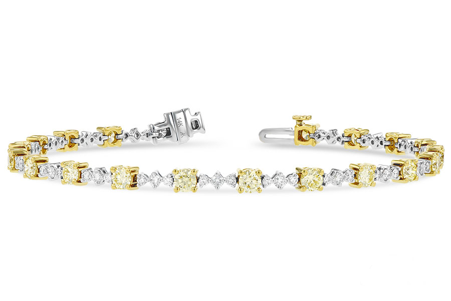 H224-60085: BRACELET 2.80 YELLOW DIA 4.01 TW