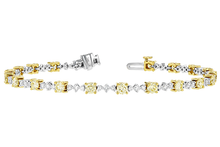 H224-60085: BRACELET 2.80 YELLOW DIA 4.01 TW