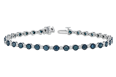 H224-62731: BRACELET 2.35 BLUE DIA 3.17 TW