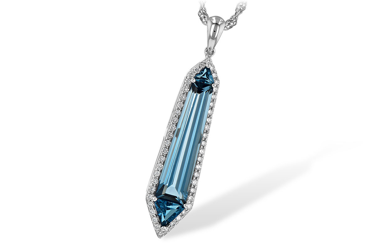 H226-36422: NECK 3.47 LONDON BLUE TOPAZ 3.70 TGW