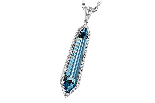 H226-36422: NECK 3.47 LONDON BLUE TOPAZ 3.70 TGW