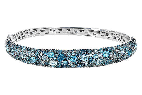 H226-39149: BANGLE 7.60 BLUE TOPAZ 7.85 TGW