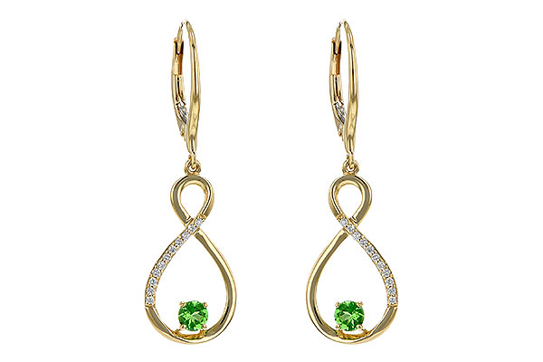 H309-09094: EARR .32 GREEN GARNET .40 TGW