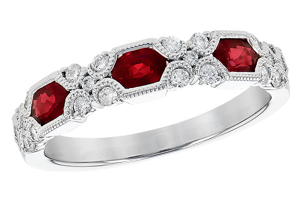 H309-12740: LDS WED RG .74 RUBY 1.00 TGW (4x3MM RUBY)