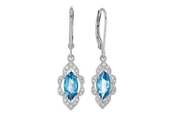 H309-16449: EARR 1.02 TW BLUE TOPAZ 1.17 TGW