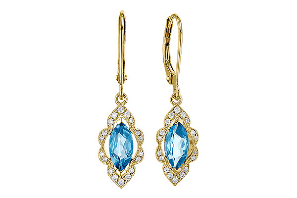 H309-16449: EARR 1.02 TW BLUE TOPAZ 1.17 TGW