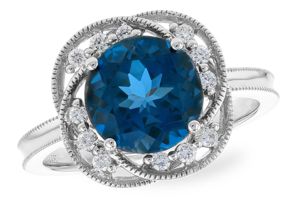 H310-02803: LDS RG 2.90 LONDON BLUE TOPAZ 3.05 TGW (9MM LBT)