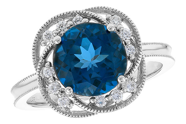 H310-02803: LDS RG 2.90 LONDON BLUE TOPAZ 3.05 TGW (9MM LBT)