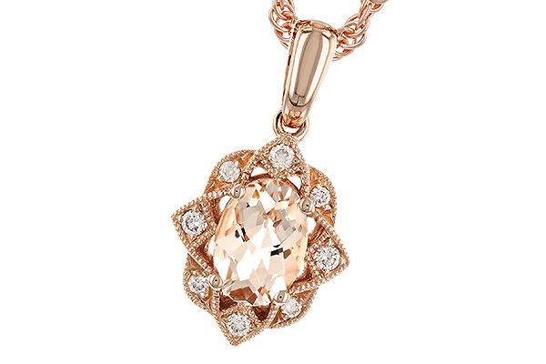 H310-06449: NECK .62 MORGANITE .70 TGW (7x5MM MORG)