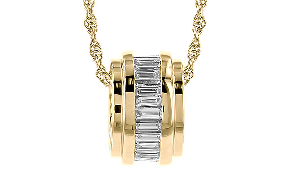 H310-08203: NECKLACE .46 TW BAGUETTE