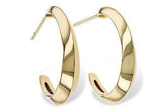 H310-92767: GOLD EARRINGS (25MM)