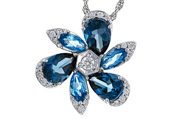 H310-94576: NECKLACE 3.03 BLUE TOPAZ 3.22 TGW