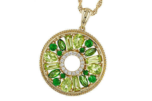 H310-94585: NECKLACE 1.47 SEMI-PREC (PER & GR.GT) 1.52 TGW