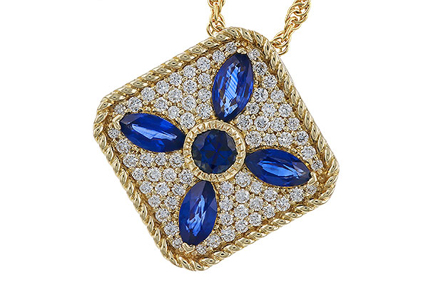 H310-95467: NECKLACE .89 TW SAPPHIRE 1.20 TGW