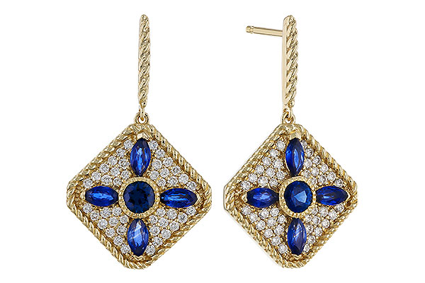 H310-95476: EARRINGS 1.03 TW SAPPHIRE 1.46 TGW
