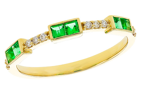 H310-95522: LDS WED RG .23 TW EMERALD .30 TGW