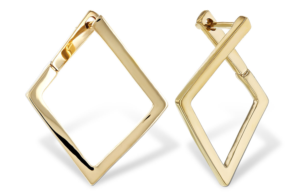 H310-96422: GOLD EARRINGS (23MM)
