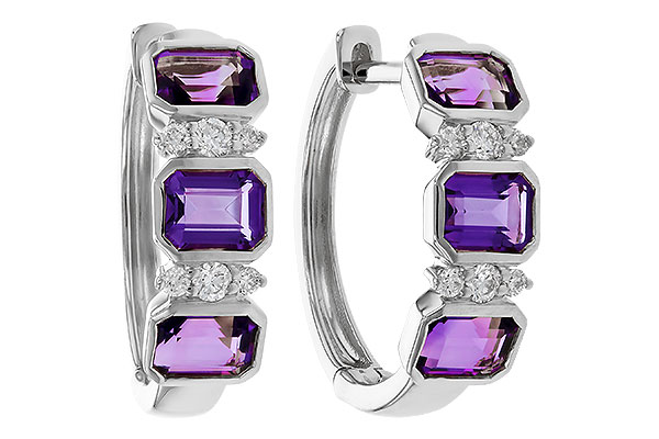 H310-99122: EARRING 1.05 TW AMETHYST 1.16 TGW
