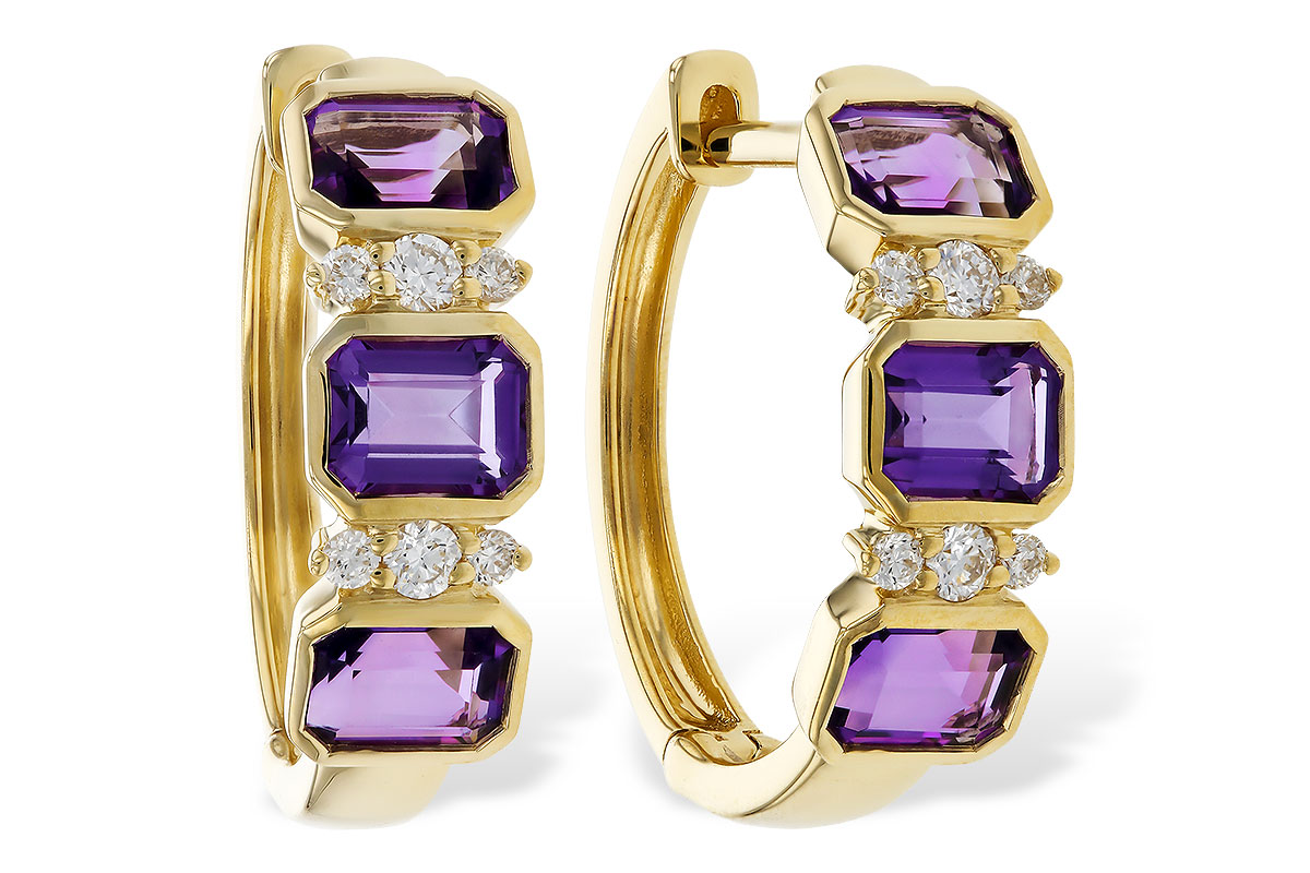 H310-99122: EARRING 1.05 TW AMETHYST 1.16 TGW