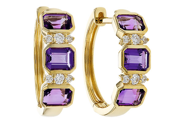 H310-99122: EARRING 1.05 TW AMETHYST 1.16 TGW
