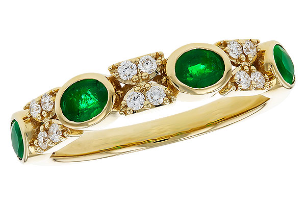 H311-81885: LDS WED RG .54 TW EMERALD .68 TGW