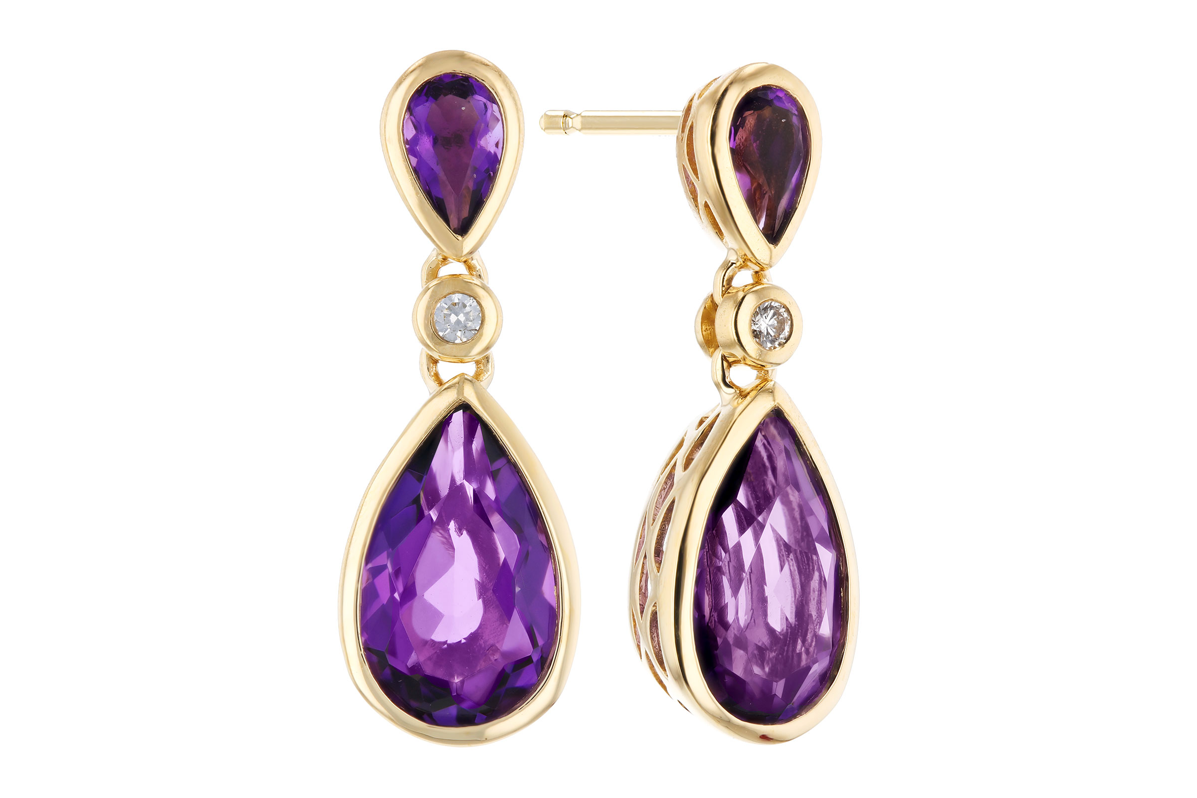 H311-84549: EARRINGS 2.80 TW AMETHYST 2.84 TGW