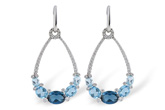 K224-57312: EARR 3.75 BLUE TOPAZ 4.17 TGW
