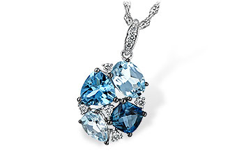 K225-46367: NECK 2.60 BLUE TOPAZ 2.70 TGW